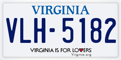 VA license plate VLH5182