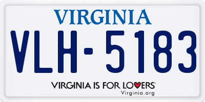 VA license plate VLH5183