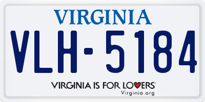 VA license plate VLH5184
