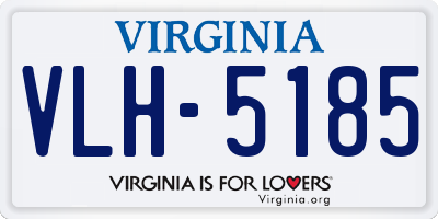 VA license plate VLH5185