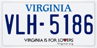 VA license plate VLH5186