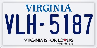 VA license plate VLH5187