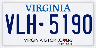 VA license plate VLH5190