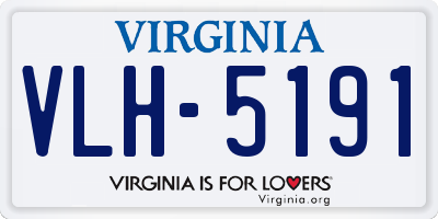 VA license plate VLH5191