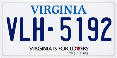 VA license plate VLH5192