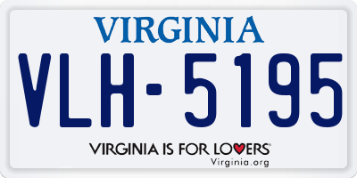 VA license plate VLH5195