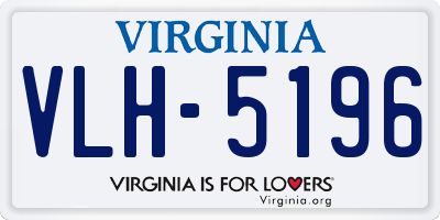 VA license plate VLH5196