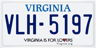 VA license plate VLH5197