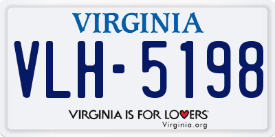VA license plate VLH5198