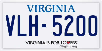 VA license plate VLH5200