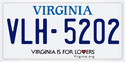 VA license plate VLH5202
