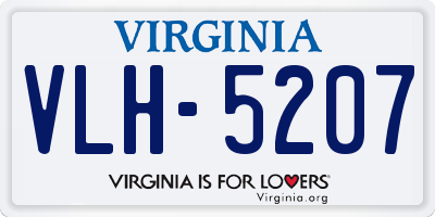 VA license plate VLH5207