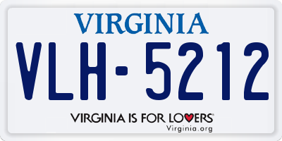 VA license plate VLH5212