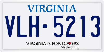 VA license plate VLH5213