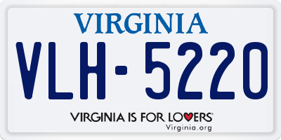 VA license plate VLH5220