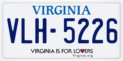 VA license plate VLH5226