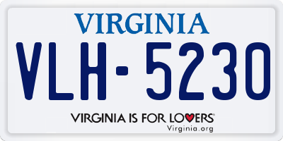 VA license plate VLH5230
