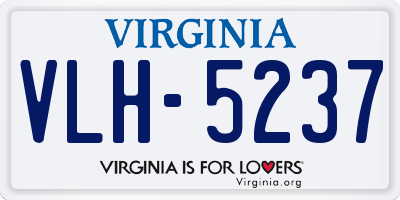 VA license plate VLH5237