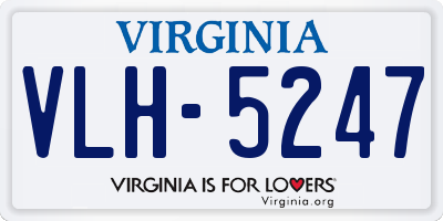 VA license plate VLH5247