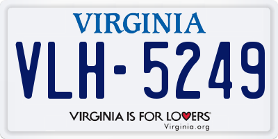 VA license plate VLH5249