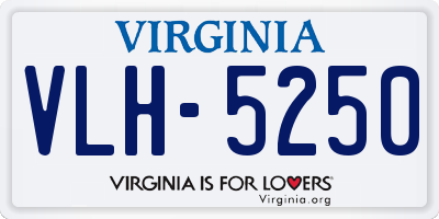 VA license plate VLH5250