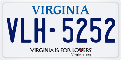 VA license plate VLH5252