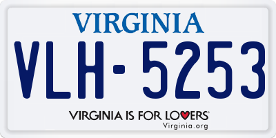 VA license plate VLH5253