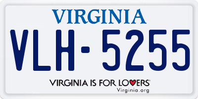 VA license plate VLH5255