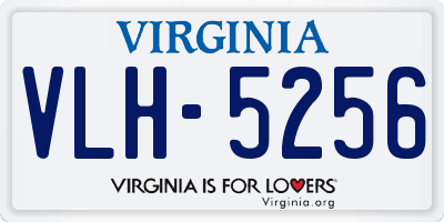 VA license plate VLH5256