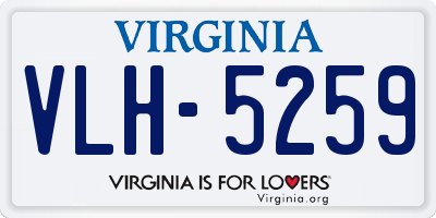 VA license plate VLH5259