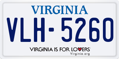 VA license plate VLH5260
