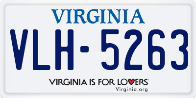 VA license plate VLH5263