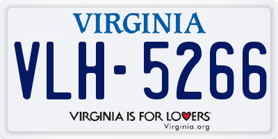 VA license plate VLH5266