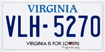 VA license plate VLH5270