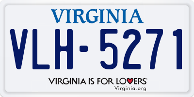 VA license plate VLH5271