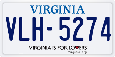 VA license plate VLH5274