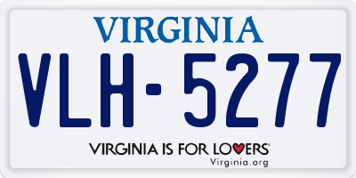 VA license plate VLH5277