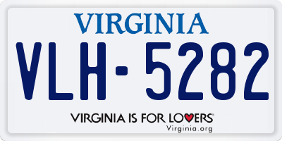 VA license plate VLH5282