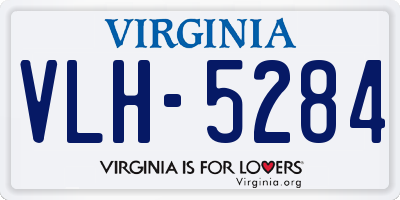 VA license plate VLH5284