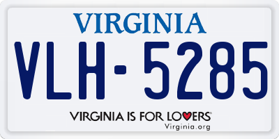 VA license plate VLH5285