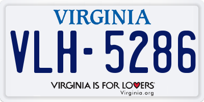 VA license plate VLH5286