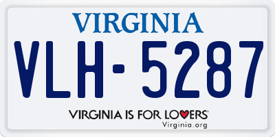 VA license plate VLH5287