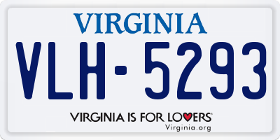 VA license plate VLH5293