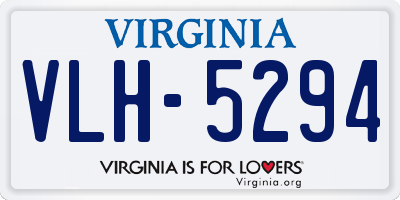 VA license plate VLH5294