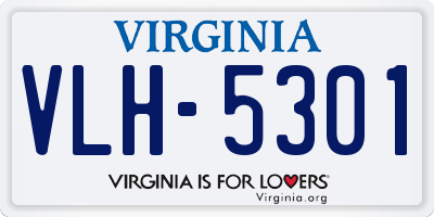 VA license plate VLH5301