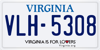 VA license plate VLH5308