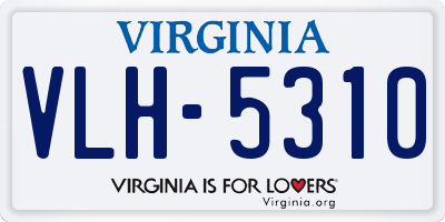 VA license plate VLH5310
