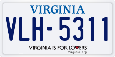VA license plate VLH5311