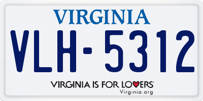 VA license plate VLH5312