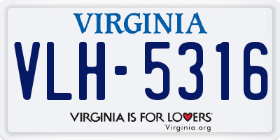 VA license plate VLH5316
